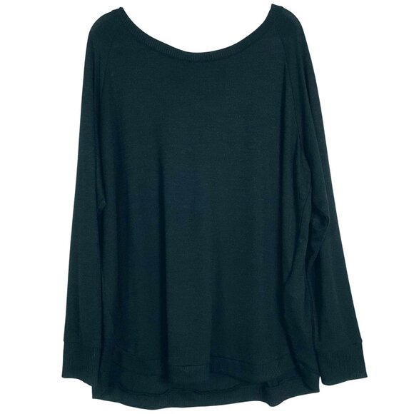 NWT GAP Long-sleeve Soft-spun Raglan Black Crewneck Sweater, Women's XL - Picture 2 of 11